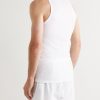 Ribbed Cotton and Modal-Blend Tank Top - BK Ribbed Cotton and Modal-Blend Tank Top - BK
