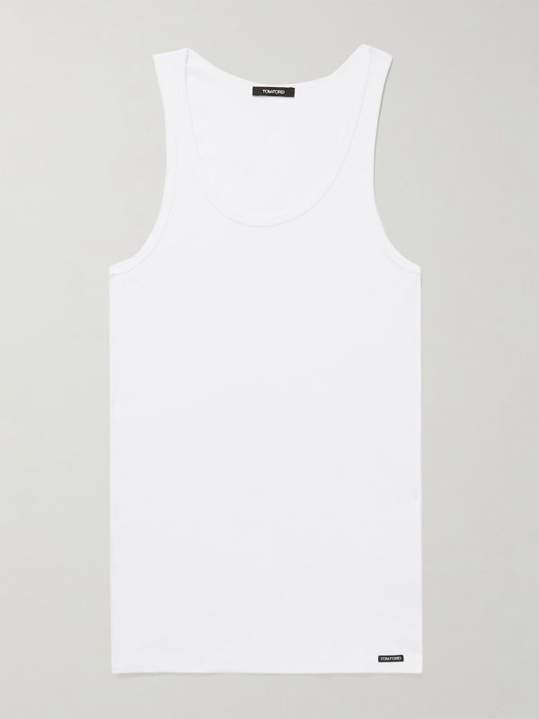 Ribbed Cotton and Modal-Blend Tank Top Ribbed Cotton and Modal-Blend Tank Top