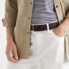 3.5cm Waxed-Suede Belt - OU