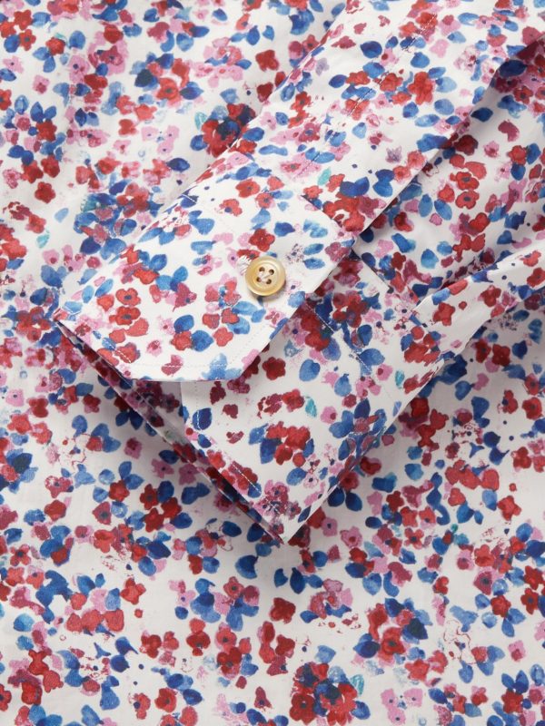 Slim-Fit Printed Cotton-Poplin Shirt - E1 Slim-Fit Printed Cotton-Poplin Shirt - E1