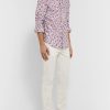 Slim-Fit Printed Cotton-Poplin Shirt - OU Slim-Fit Printed Cotton-Poplin Shirt - OU