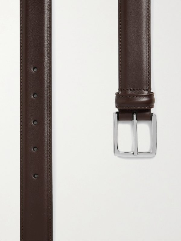 3cm Dark-Brown Leather Belt - E1 3cm Dark-Brown Leather Belt - E1