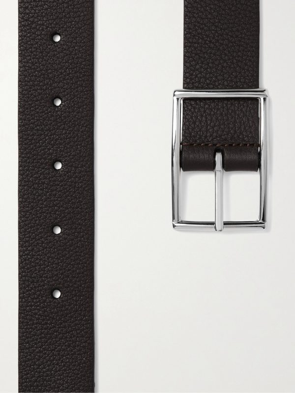 3cm Black and Dark-Brown Reversible Leather Belt - E1 3cm Black and Dark-Brown Reversible Leather Belt - E1