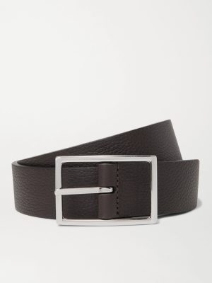 3cm Black and Dark-Brown Reversible Leather Belt 3cm Black and Dark-Brown Reversible Leather Belt