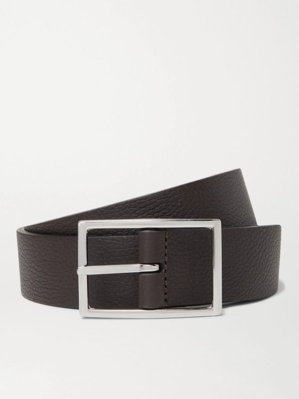 3cm Black and Dark-Brown Reversible Leather Belt 3cm Black and Dark-Brown Reversible Leather Belt