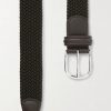 3.5cm Leather-Trimmed Woven Elastic Belt - E1 3.5cm Leather-Trimmed Woven Elastic Belt - E1
