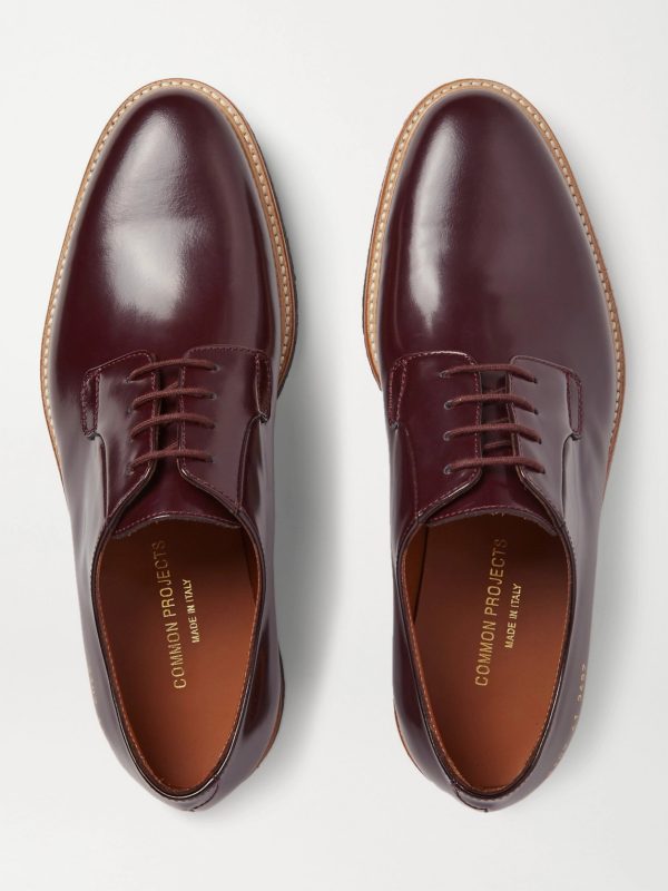 Polished-Leather Derby Shoes - E3