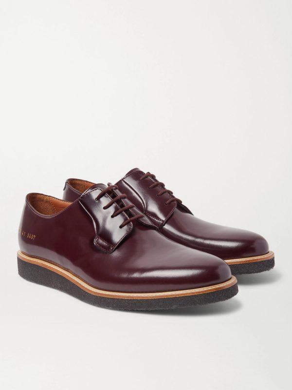 Polished-Leather Derby Shoes - FR