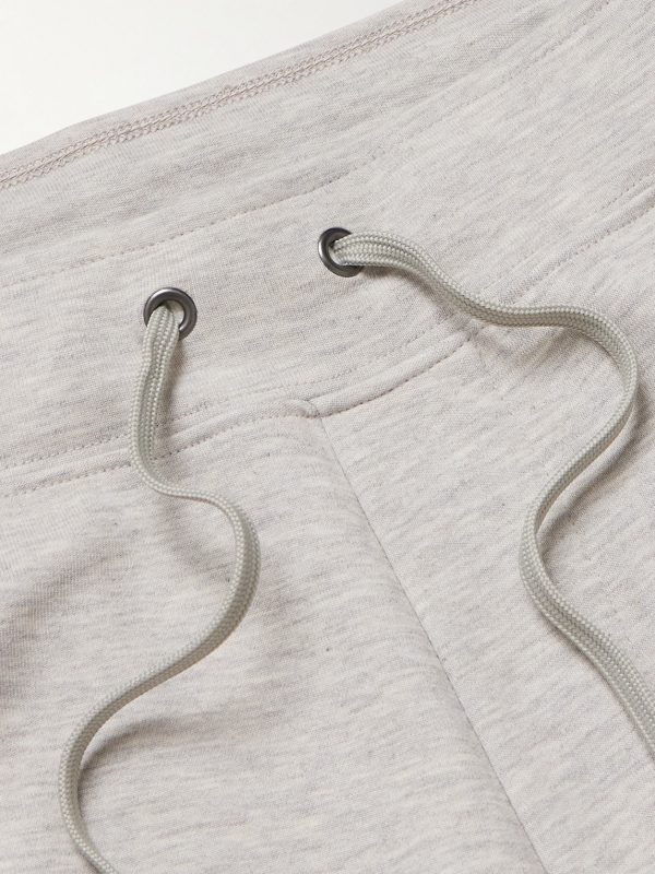 Slim-Fit Mélange Tapered Jersey Sweatpants - E1