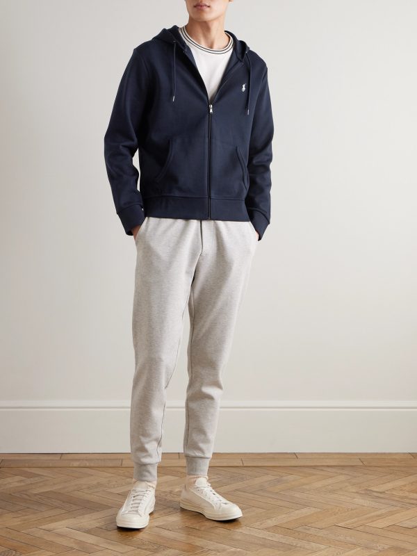 Slim-Fit Mélange Tapered Jersey Sweatpants - OU