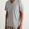 Mélange Combed Cotton-Jersey T-Shirt - FR Mélange Combed Cotton-Jersey T-Shirt - FR