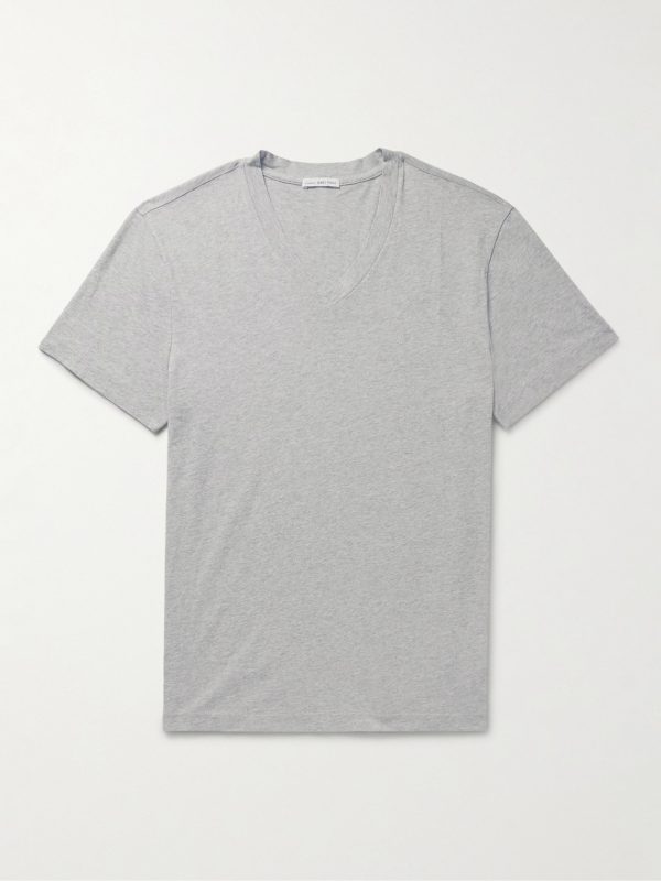 Mélange Combed Cotton-Jersey T-Shirt Mélange Combed Cotton-Jersey T-Shirt