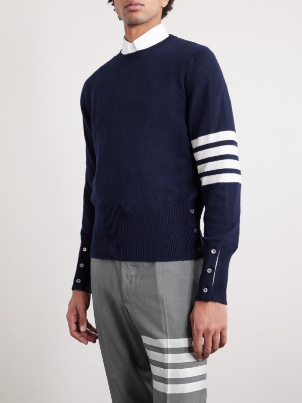 Slim-Fit Striped Cashmere Sweater - FR Slim-Fit Striped Cashmere Sweater - FR
