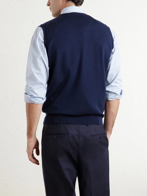 Hadfield Slim-Fit Merino Wool Sweater Vest - BK Hadfield Slim-Fit Merino Wool Sweater Vest - BK