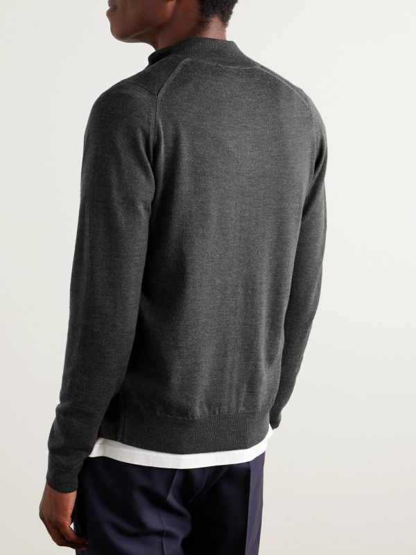 Claygate Merino Wool Zip-Up Cardigan - BK Claygate Merino Wool Zip-Up Cardigan - BK
