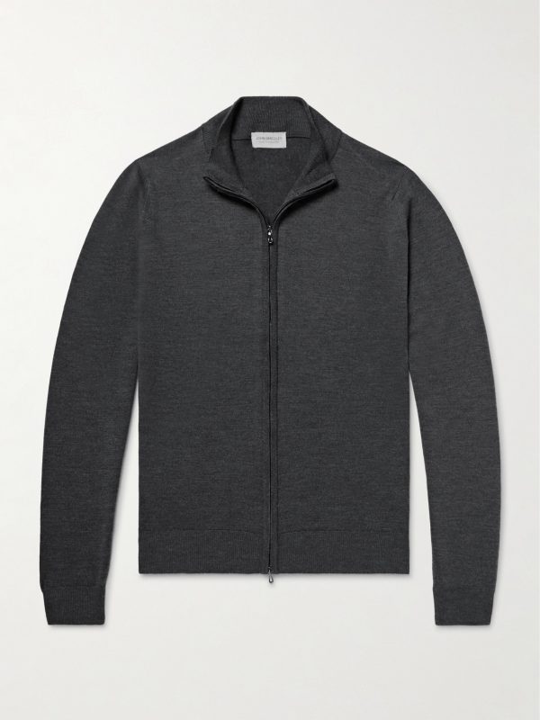Claygate Merino Wool Zip-Up Cardigan Claygate Merino Wool Zip-Up Cardigan