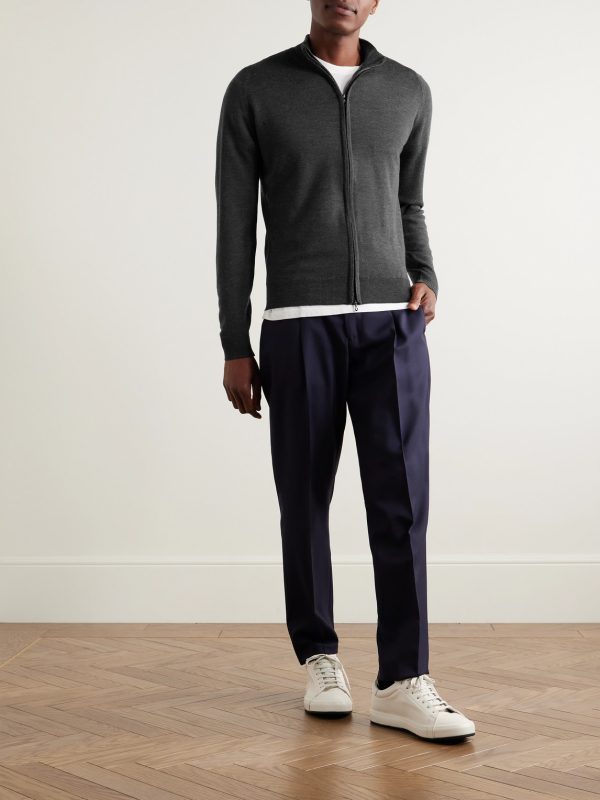 Claygate Merino Wool Zip-Up Cardigan - OU Claygate Merino Wool Zip-Up Cardigan - OU