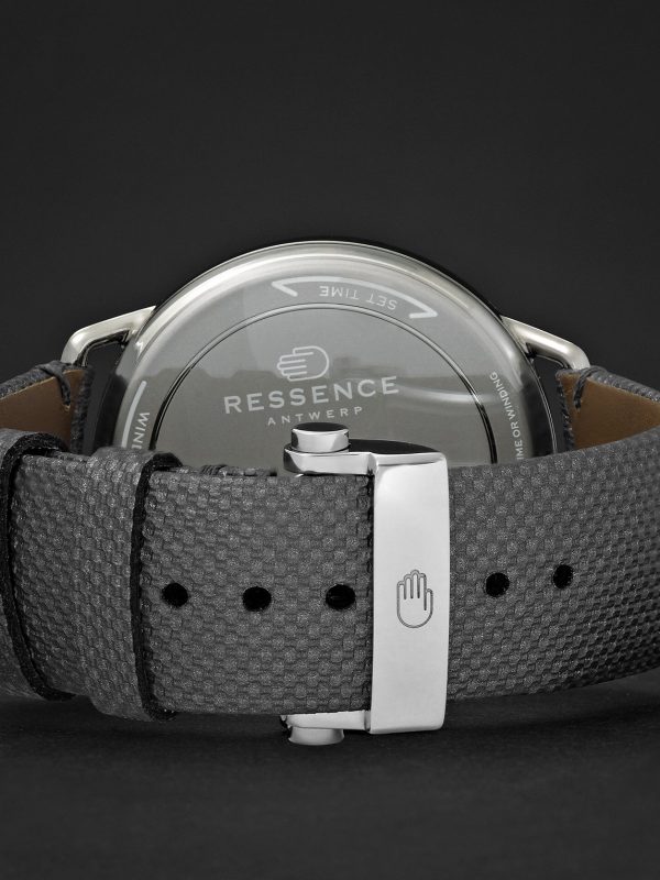 Type 1 Mechanical 42mm Titanium and Leather Watch, Ref. No. TYPE 1R - E2