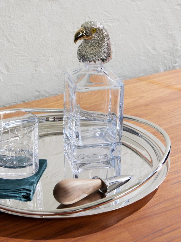 Eagle Sterling Silver, Gold-Plated and Crystal Decanter - OU Eagle Sterling Silver, Gold-Plated and Crystal Decanter - OU