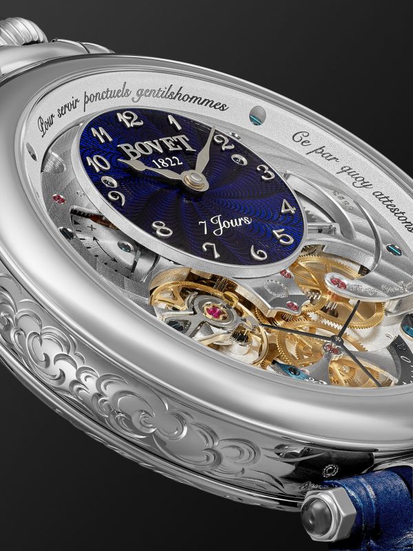 Monsieur BOVET Hand-Wound 43mm 18-Karat White Gold and Alligator-Effect Leather Watch, Ref. No. AI43018-G46 - CU
