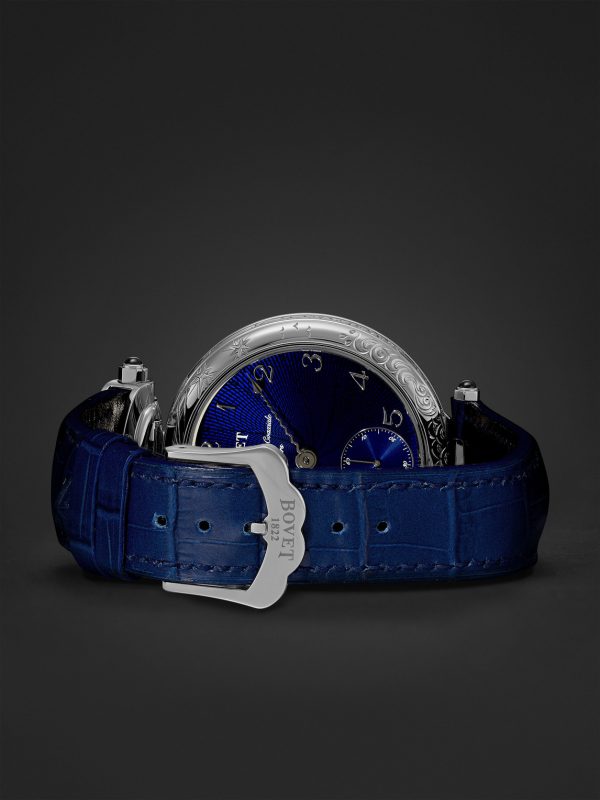 Monsieur BOVET Hand-Wound 43mm 18-Karat White Gold and Alligator-Effect Leather Watch, Ref. No. AI43018-G46 - E2