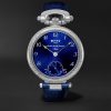 Monsieur BOVET Hand-Wound 43mm 18-Karat White Gold and Alligator-Effect Leather Watch, Ref. No. AI43018-G46 - E5