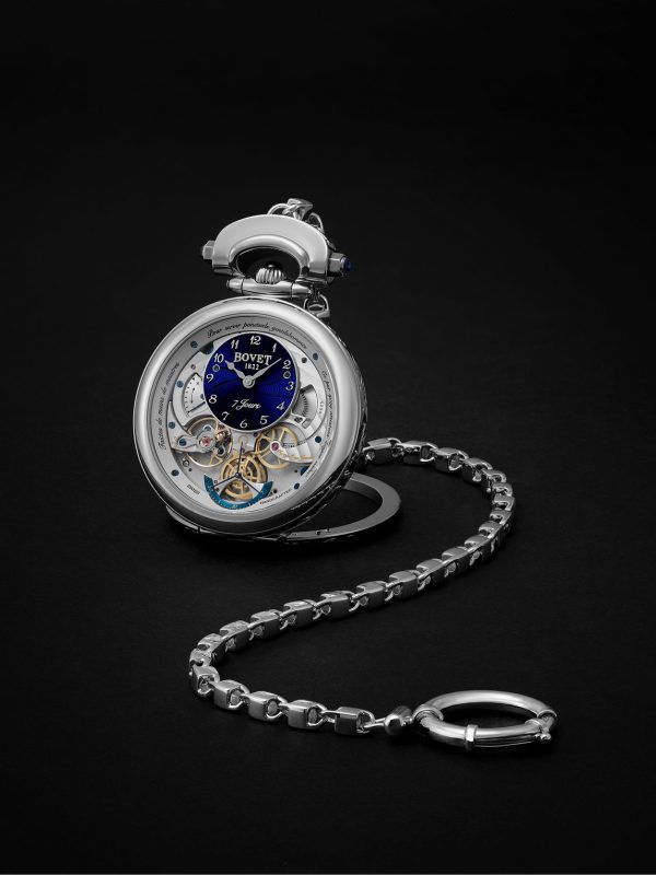 Monsieur BOVET Hand-Wound 43mm 18-Karat White Gold and Alligator-Effect Leather Watch, Ref. No. AI43018-G46 - E6