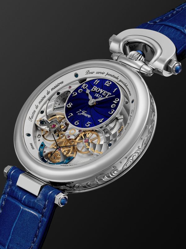 Monsieur BOVET Hand-Wound 43mm 18-Karat White Gold and Alligator-Effect Leather Watch, Ref. No. AI43018-G46 - FR