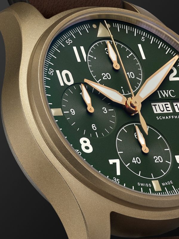 Pilot's Spitfire Automatic Chronograph 41mm Bronze and Leather Watch, Ref. No. IW387902 - CU Pilot's Spitfire Automatic Chronograph 41mm Bronze and Leather Watch, Ref. No. IW387902 - CU
