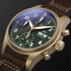 Pilot's Spitfire Automatic Chronograph 41mm Bronze and Leather Watch, Ref. No. IW387902 - FR Pilot's Spitfire Automatic Chronograph 41mm Bronze and Leather Watch, Ref. No. IW387902 - FR