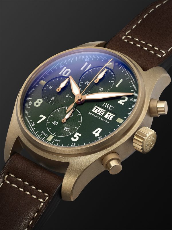 Pilot's Spitfire Automatic Chronograph 41mm Bronze and Leather Watch, Ref. No. IW387902 - FR Pilot's Spitfire Automatic Chronograph 41mm Bronze and Leather Watch, Ref. No. IW387902 - FR