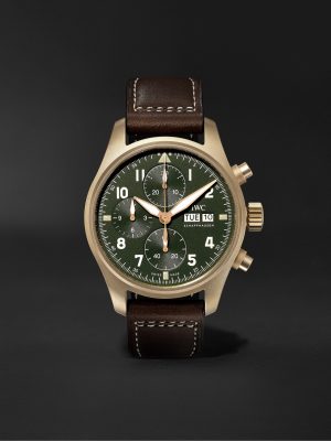 Pilot's Spitfire Automatic Chronograph 41mm Bronze and Leather Watch, Ref. No. IW387902