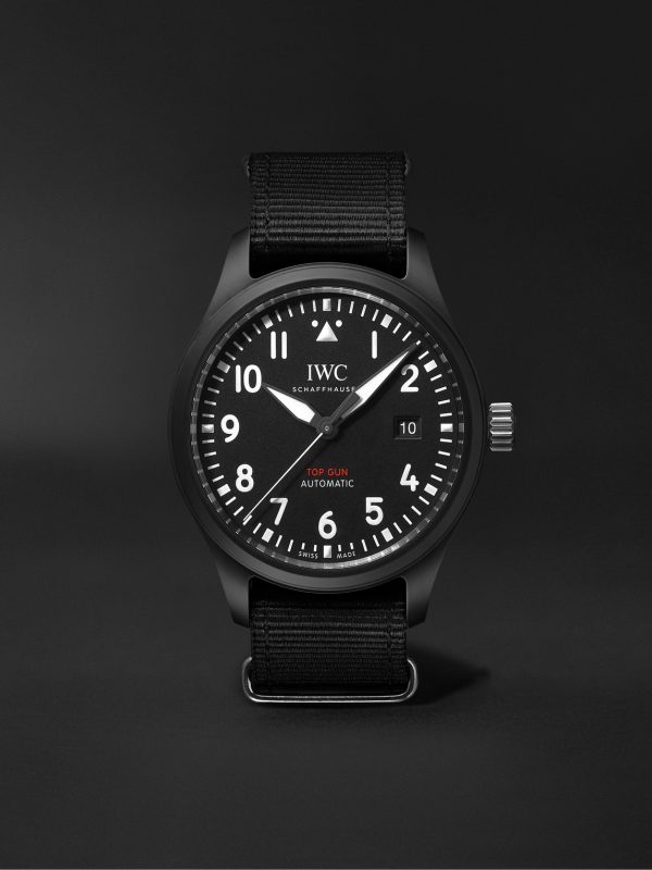 Pilot's TOP GUN Automatic 41mm Ceramic And Textile Watch, Ref. No. IW326901 Pilot's TOP GUN Automatic 41mm Ceramic And Textile Watch, Ref. No. IW326901