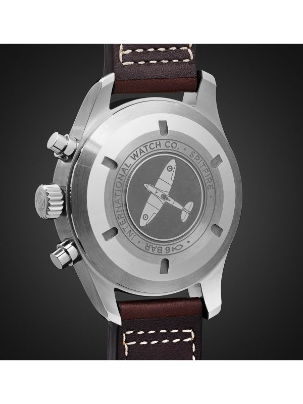 Pilot's Spitfire Automatic Chronograph 41mm Stainless Steel and Leather Watch, Ref. No. IW387903 - BK Pilot's Spitfire Automatic Chronograph 41mm Stainless Steel and Leather Watch, Ref. No. IW387903 - BK