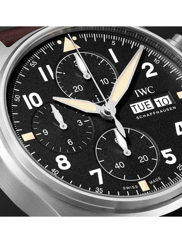 Pilot's Spitfire Automatic Chronograph 41mm Stainless Steel and Leather Watch, Ref. No. IW387903 - CU Pilot's Spitfire Automatic Chronograph 41mm Stainless Steel and Leather Watch, Ref. No. IW387903 - CU