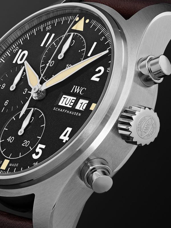 Pilot's Spitfire Automatic Chronograph 41mm Stainless Steel and Leather Watch, Ref. No. IW387903 - E1 Pilot's Spitfire Automatic Chronograph 41mm Stainless Steel and Leather Watch, Ref. No. IW387903 - E1