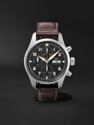 Pilot's Spitfire Automatic Chronograph 41mm Stainless Steel and Leather Watch, Ref. No. IW387903 Pilot's Spitfire Automatic Chronograph 41mm Stainless Steel and Leather Watch, Ref. No. IW387903