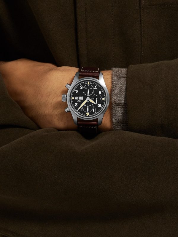 Pilot's Spitfire Automatic Chronograph 41mm Stainless Steel and Leather Watch, Ref. No. IW387903 - OU Pilot's Spitfire Automatic Chronograph 41mm Stainless Steel and Leather Watch, Ref. No. IW387903 - OU