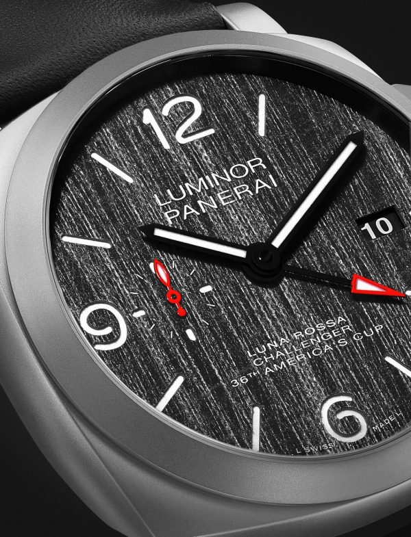 Luminor Luna Rossa GMT Automatic 44mm Titanium and Leather Watch, Ref. No. PAM01036 - CU Luminor Luna Rossa GMT Automatic 44mm Titanium and Leather Watch, Ref. No. PAM01036 - CU