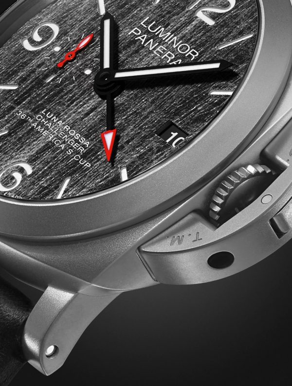 Luminor Luna Rossa GMT Automatic 44mm Titanium and Leather Watch, Ref. No. PAM01036 - E1 Luminor Luna Rossa GMT Automatic 44mm Titanium and Leather Watch, Ref. No. PAM01036 - E1