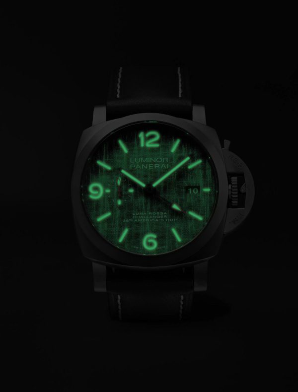Luminor Luna Rossa GMT Automatic 44mm Titanium and Leather Watch, Ref. No. PAM01036 - E5 Luminor Luna Rossa GMT Automatic 44mm Titanium and Leather Watch, Ref. No. PAM01036 - E5