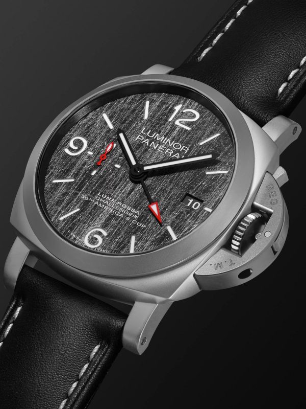 Luminor Luna Rossa GMT Automatic 44mm Titanium and Leather Watch, Ref. No. PAM01036 - FR Luminor Luna Rossa GMT Automatic 44mm Titanium and Leather Watch, Ref. No. PAM01036 - FR