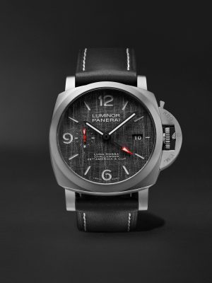 Luminor Luna Rossa GMT Automatic 44mm Titanium and Leather Watch, Ref. No. PAM01036 Luminor Luna Rossa GMT Automatic 44mm Titanium and Leather Watch, Ref. No. PAM01036