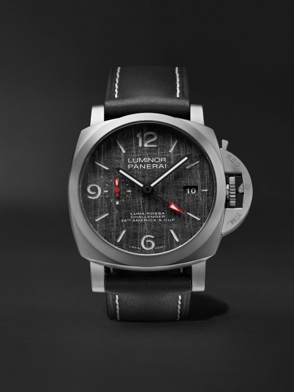 Luminor Luna Rossa GMT Automatic 44mm Titanium and Leather Watch, Ref. No. PAM01036 Luminor Luna Rossa GMT Automatic 44mm Titanium and Leather Watch, Ref. No. PAM01036