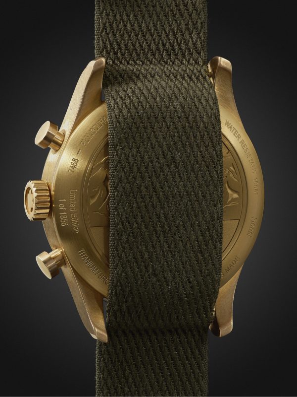 1858 Automatic Chronograph Limited Edition 42mm Bronze and Webbing Watch, Ref No. 119908 - BK 1858 Automatic Chronograph Limited Edition 42mm Bronze and Webbing Watch, Ref No. 119908 - BK