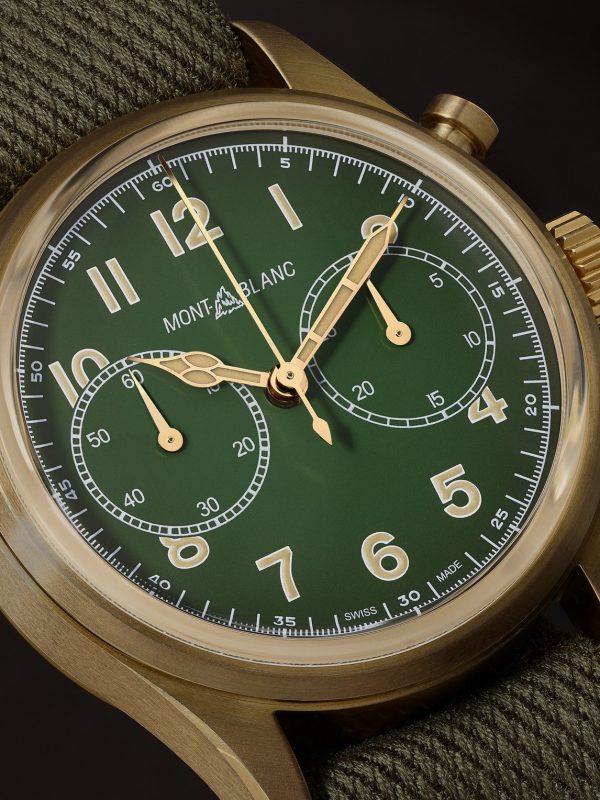1858 Automatic Chronograph Limited Edition 42mm Bronze and Webbing Watch, Ref No. 119908 - CU 1858 Automatic Chronograph Limited Edition 42mm Bronze and Webbing Watch, Ref No. 119908 - CU