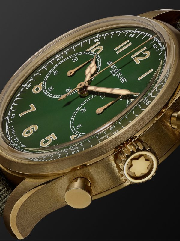 1858 Automatic Chronograph Limited Edition 42mm Bronze and Webbing Watch, Ref No. 119908 - E1 1858 Automatic Chronograph Limited Edition 42mm Bronze and Webbing Watch, Ref No. 119908 - E1