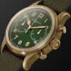 1858 Automatic Chronograph Limited Edition 42mm Bronze and Webbing Watch, Ref No. 119908 - FR 1858 Automatic Chronograph Limited Edition 42mm Bronze and Webbing Watch, Ref No. 119908 - FR