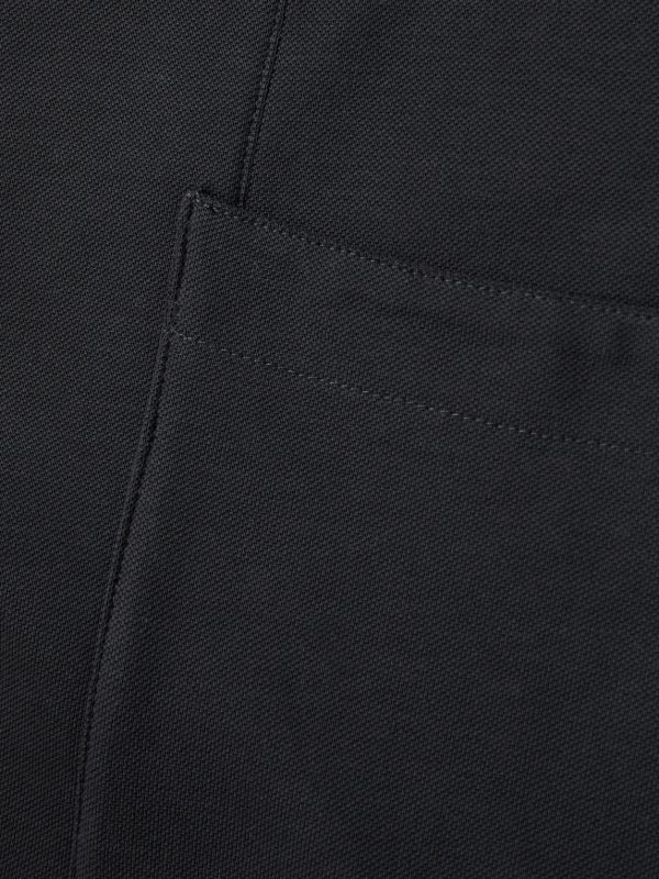 Jersey-Panelled Organic Cotton-Piqué Shirt - E1