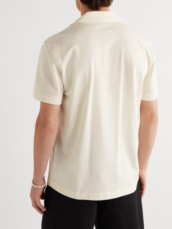 Jersey-Panelled Organic Cotton-Piqué Shirt - BK